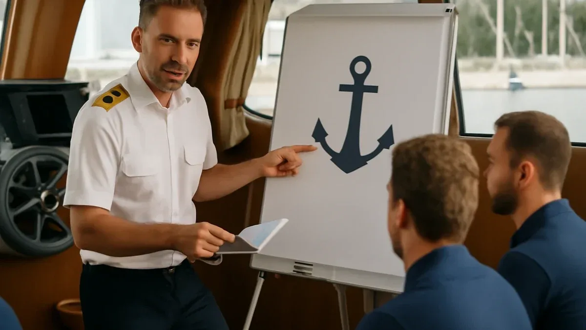 Comunicazione tra timoniere ed equipaggio durante le manovre